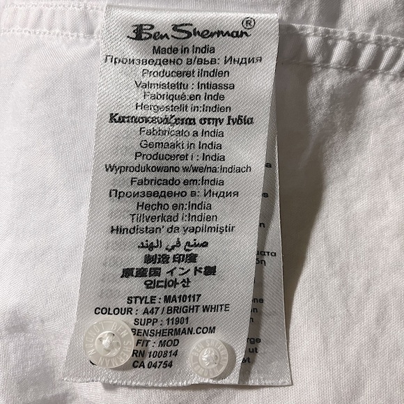 Men’s Ben Sherman XS white, long sleeved, button down - Picture 3 of 4